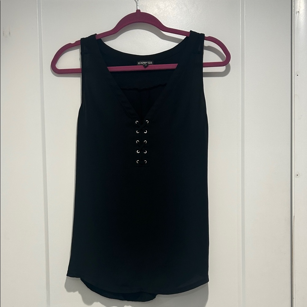 Express Black V-Neck Blouse